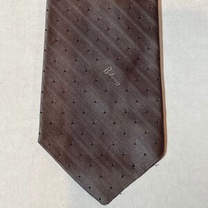 Botany 500 Men's Gray Stripe Dot Silk Blend Necktie